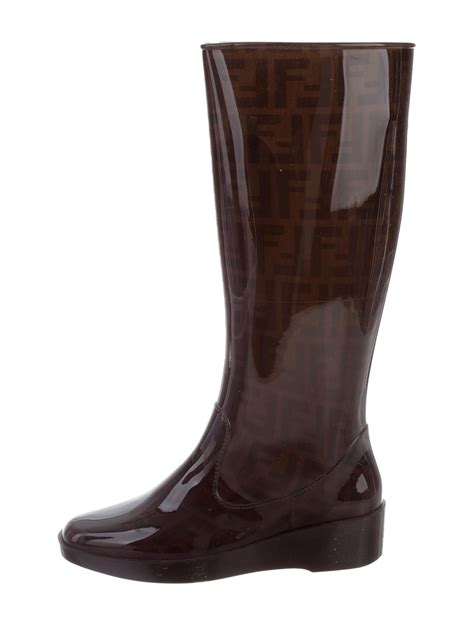 fendi zucca rain boots|genuine fendi boots.